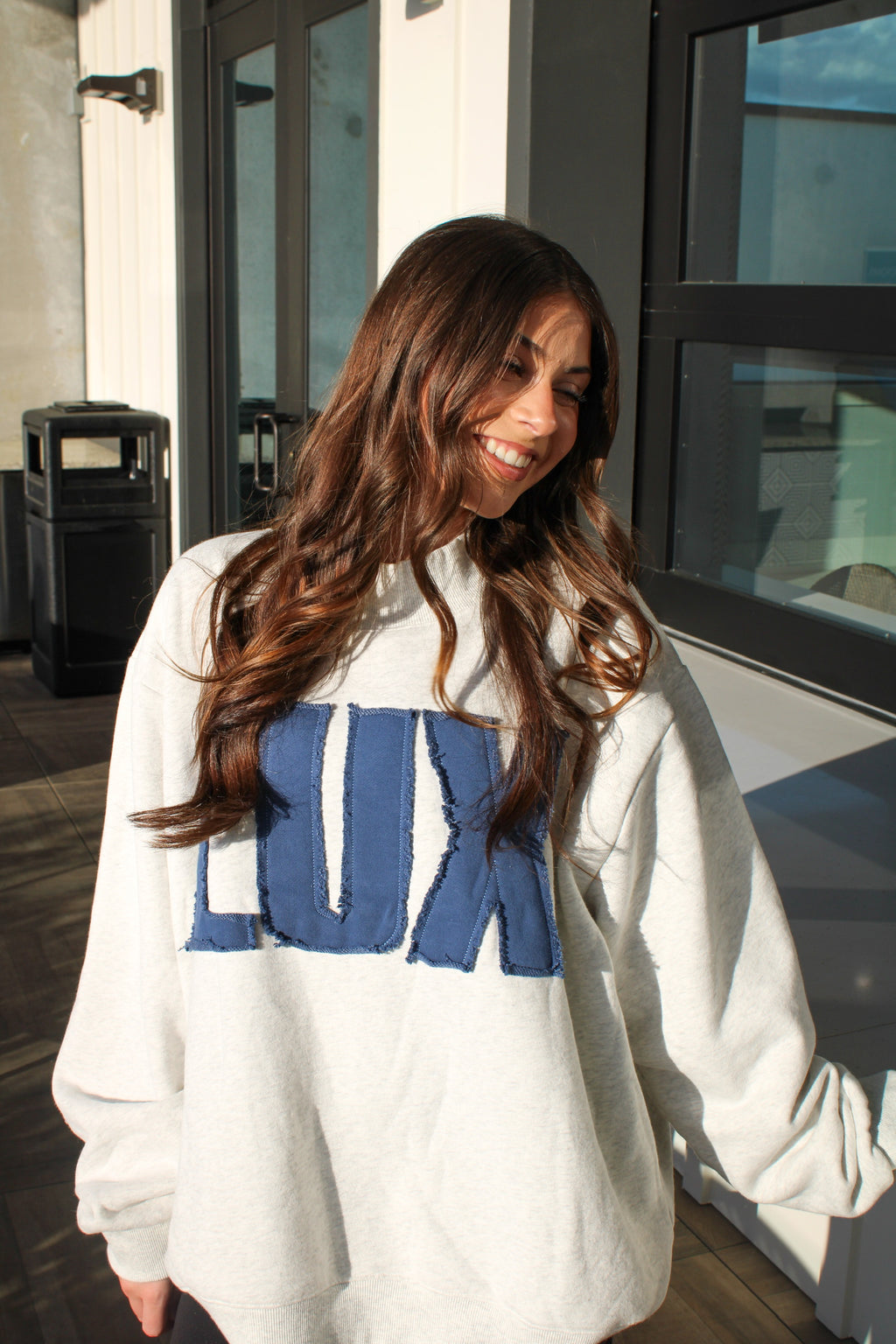 LUX Mockneck Sweatshirt | Sea | READ DESCRIPTION